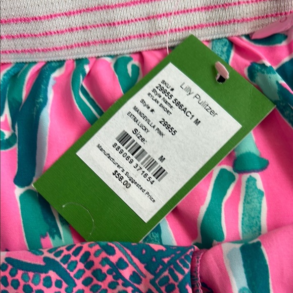 Vibrant Pink and Green Women's Shorts - Picture 2 of 4